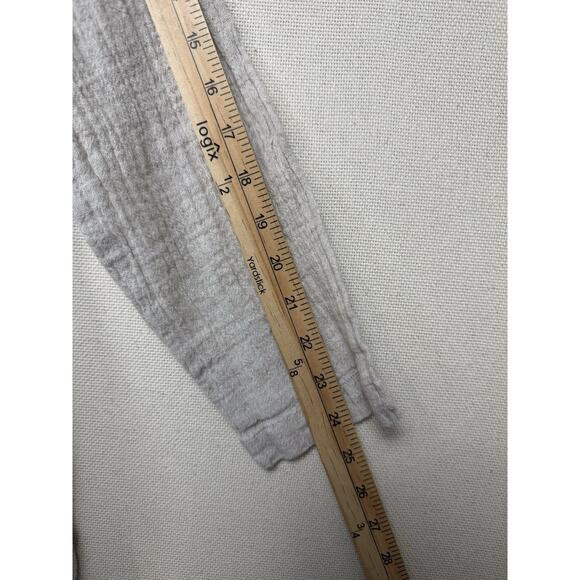 Pure Jill 100% Linen Crepe Button Up Long Sleeve Tunic Cardigan Beige Sz XL - Picture 12 of 15